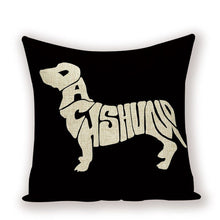 Carregar imagem no visualizador da galeria, Dachshund Linen Cushion Covers-Furbaby Friends Gifts