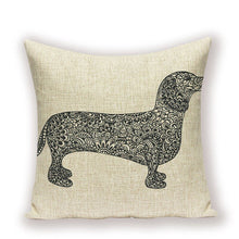 Carregar imagem no visualizador da galeria, Dachshund Linen Cushion Covers-Furbaby Friends Gifts