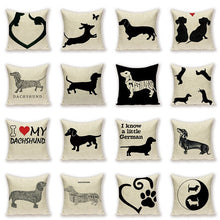 Laden Sie das Bild in den Galerie-Viewer, Dachshund Linen Cushion Covers-Furbaby Friends Gifts