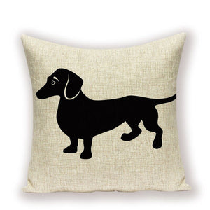 Dachshund Linen Cushion Covers-Furbaby Friends Gifts