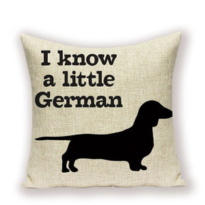 Dachshund Linen Cushion Covers-Furbaby Friends Gifts