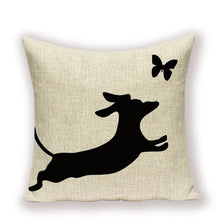 Cargar imagen en el visor de la galería, Dachshund Linen Cushion Covers-Furbaby Friends Gifts