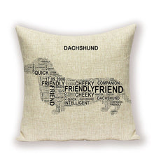 Carica l&#39;immagine nel visualizzatore di Gallery, Dachshund Linen Cushion Covers-Furbaby Friends Gifts