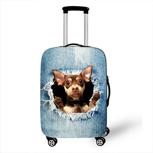 Dog-Themed Suitcase Protective Covers-Furbaby Friends Gifts