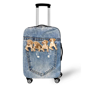 Dog-Themed Suitcase Protective Covers-Furbaby Friends Gifts