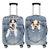 Dog-Themed Suitcase Protective Covers-Furbaby Friends Gifts
