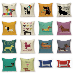 Doxie Dachshund Cushion Covers!-Furbaby Friends Gifts