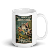 'Drink Tea and Know Things' Ceramic Mug-Furbaby Friends Gifts