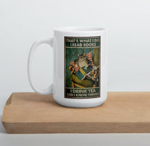Afbeelding in Gallery-weergave laden, &#39;Drink Tea and Know Things&#39; Ceramic Mug-Furbaby Friends Gifts