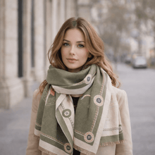 Load image into Gallery viewer, Equestrian Print Cashmere Pashminas-Furbaby Friends Gifts