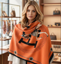 Load image into Gallery viewer, Equestrian Print Cashmere Pashminas-Furbaby Friends Gifts
