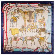 Large Equestrian Print Silky Scarves-Furbaby Friends Gifts