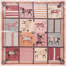 Laden Sie das Bild in den Galerie-Viewer, Large Equestrian Print Silky Scarves-Furbaby Friends Gifts