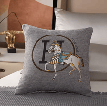 Load image into Gallery viewer, Equestrian Print Super-Soft Cushion Covers-Furbaby Friends Gifts