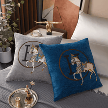 Load image into Gallery viewer, Equestrian Print Super-Soft Cushion Covers-Furbaby Friends Gifts