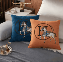 Load image into Gallery viewer, Equestrian Print Super-Soft Cushion Covers-Furbaby Friends Gifts