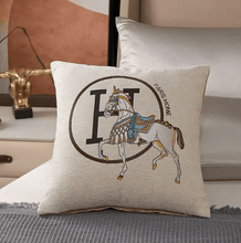 Load image into Gallery viewer, Equestrian Print Super-Soft Cushion Covers-Furbaby Friends Gifts
