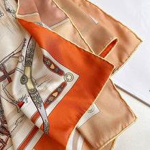 Afbeelding in Gallery-weergave laden, Equestrian Twill Silk Square Scarf-Furbaby Friends Gifts