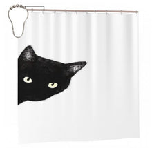 Carregar imagem no visualizador da galeria, &#39;Eye Spy&#39; Cat Shower Curtains-Furbaby Friends Gifts