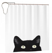 Cargar imagen en el visor de la galería, &#39;Eye Spy&#39; Cat Shower Curtains-Furbaby Friends Gifts