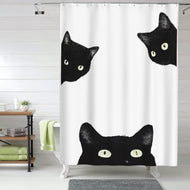 'Eye Spy' Cat Shower Curtains-Furbaby Friends Gifts