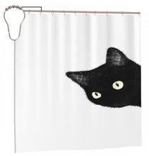 Charger l&#39;image dans la galerie, &#39;Eye Spy&#39; Cat Shower Curtains-Furbaby Friends Gifts