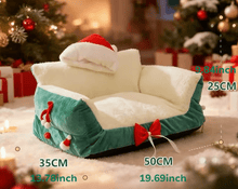 Laden Sie das Bild in den Galerie-Viewer, Festive Cat/ Small Dog Sofa Bed-Furbaby Friends Gifts