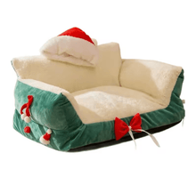 Laden Sie das Bild in den Galerie-Viewer, Festive Cat/ Small Dog Sofa Bed-Furbaby Friends Gifts