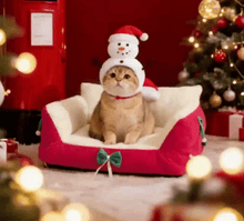 Laden Sie das Bild in den Galerie-Viewer, Festive Cat/ Small Dog Sofa Bed-Furbaby Friends Gifts