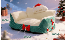 Laden Sie das Bild in den Galerie-Viewer, Festive Cat/ Small Dog Sofa Bed-Furbaby Friends Gifts