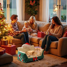 Laden Sie das Bild in den Galerie-Viewer, Festive Cat/ Small Dog Sofa Bed-Furbaby Friends Gifts