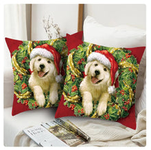 Load image into Gallery viewer, Festive Puppies Wreath Mats &amp; Cushions-Furbaby Friends Gifts
