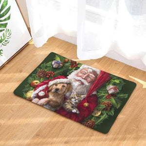 Festive Puppies Wreath Mats & Cushions-Furbaby Friends Gifts