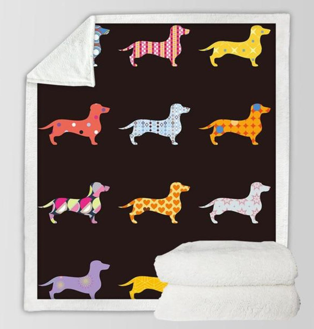 Fleecey Doxie Throw-Furbaby Friends Gifts