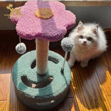 Cargar imagen en el visor de la galería, Flowering Cat Tree Tower/ Scratching Post-Furbaby Friends Gifts