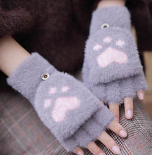 Load image into Gallery viewer, Fluffy Paw Print Mittens-Furbaby Friends Gifts