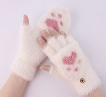 Load image into Gallery viewer, Fluffy Paw Print Mittens-Furbaby Friends Gifts