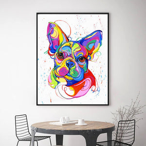 French Bulldog Canvas Oil Print-Furbaby Friends Gifts