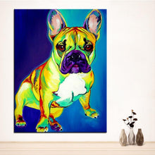 Carregar imagem no visualizador da galeria, French Bulldog Canvas Oil Print-Furbaby Friends Gifts