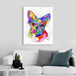 French Bulldog Canvas Oil Print-Furbaby Friends Gifts