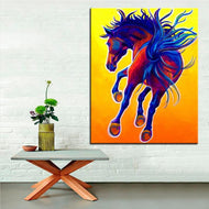 Frolicking Horse Canvas Oil Print-Furbaby Friends Gifts