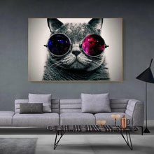 Carregar imagem no visualizador da galeria, &#39;Galaxy Cat&#39; Canvas Oil Prints-Furbaby Friends Gifts