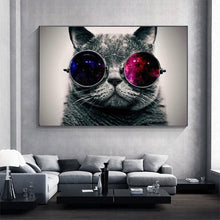 Laden Sie das Bild in den Galerie-Viewer, &#39;Galaxy Cat&#39; Canvas Oil Prints-Furbaby Friends Gifts