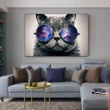 Laden Sie das Bild in den Galerie-Viewer, &#39;Galaxy Cat&#39; Canvas Oil Prints-Furbaby Friends Gifts