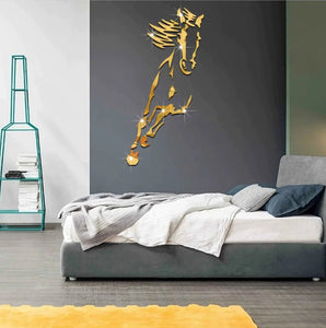 Sendmeamirror – Specchio Infrangibile In Acrilico A Forma Di Cavallo Al Trotto – 12 X 10 Cm – Leggero, Riflesso Come Uno Specchio Vero – Con Adesivo Incluso