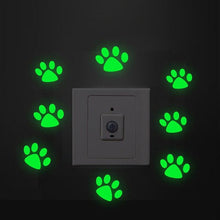 Load image into Gallery viewer, Glow-in-the-Dark Paw Stickers-Furbaby Friends Gifts