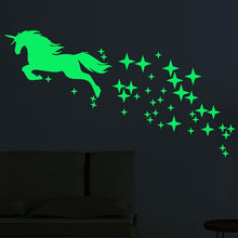 Laden Sie das Bild in den Galerie-Viewer, Glow in the Dark Unicorn &amp; Stars Decal Stickers-Furbaby Friends Gifts