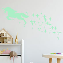 Carregar imagem no visualizador da galeria, Glow in the Dark Unicorn &amp; Stars Decal Stickers-Furbaby Friends Gifts