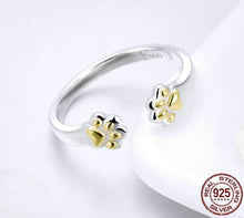 Charger l&#39;image dans la galerie, Gold &amp; Silver &#39;Paw Hug&#39; Adjustable Ring-Furbaby Friends Gifts