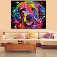 Golden Retriever Canvas Oil Print-Furbaby Friends Gifts